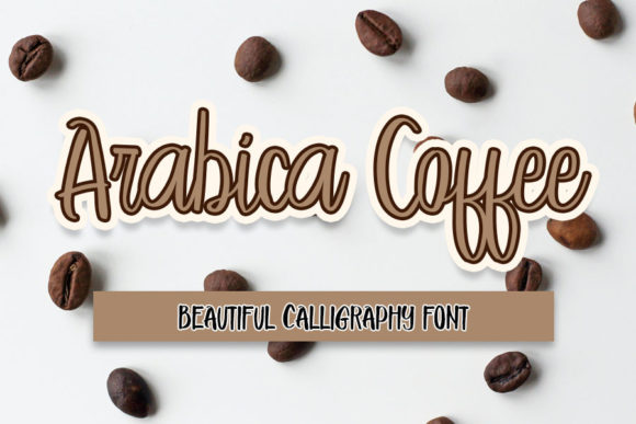 Arabica Coffee Font: Elegant Script for Handmade Labels & Invitations