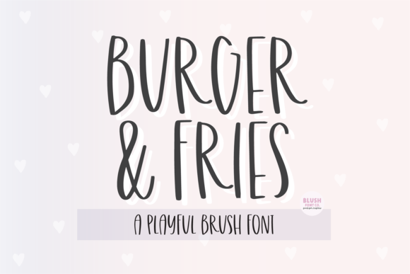 Burger and Fries: A Handwritten Font for Creative Projects