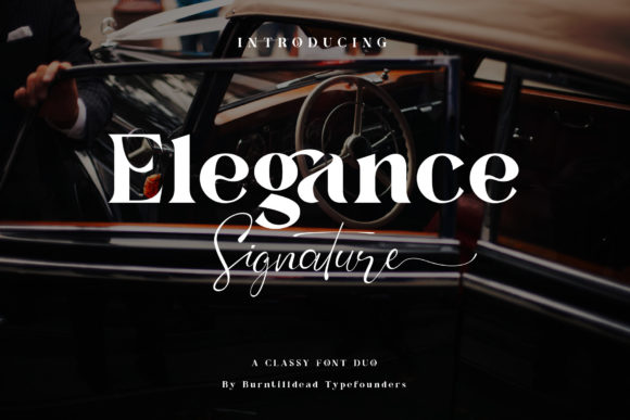 Elegance Signature: A Serif + Script Font Duo for Handmade Brands