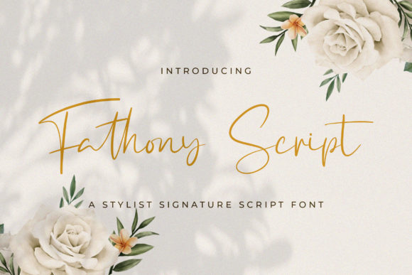 Fathony: A Refined Script Font for Small Business Branding