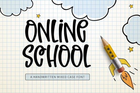 Online School: A Friendly Handwritten Font for Warm Brand Identities