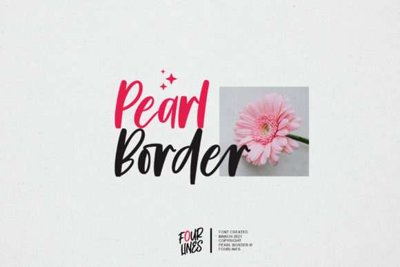 Pearl Border: A Charming Script Font for Digital Branding
